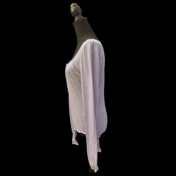 Adore Me Lavendar Long-Sleeve Snap-Up One Piece - Picture 2 of 4